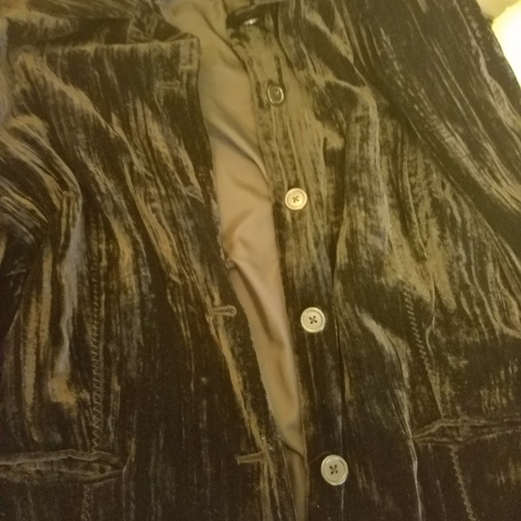 Black velvet blazer - Picture 3 of 4